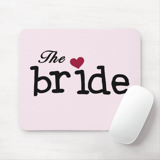黒い文字花嫁のTシャツおよびギフト マウスパッド (マウス)
