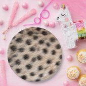 黒い斑点のあるチーテズファーまたはスキンテクスチャテンプレート ペーパープレート (パーティー)