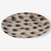 黒い斑点のあるチーテズファーまたはスキンテクスチャテンプレート ペーパープレート (アングル)
