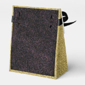 黒い斑点のあるデザインの好意ボックスで点滅した金ゴールド フェイバーボックス (裏面サイド)