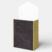 黒い斑点のあるデザインの好意ボックスで点滅した金ゴールド フェイバーボックス (オープン)