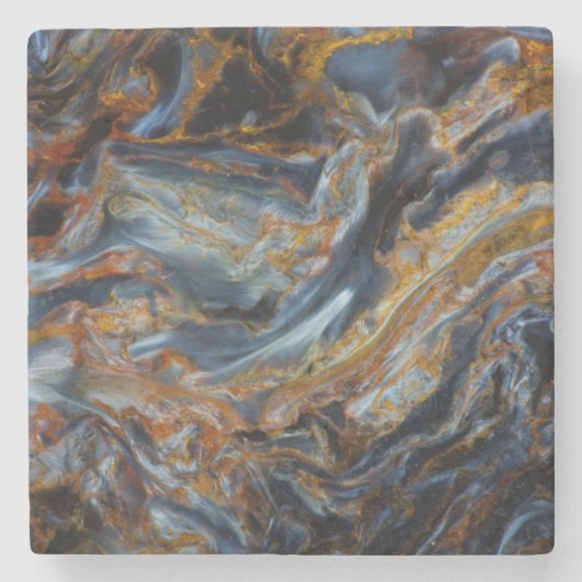 黒い斑点のあるピエテルサイト ストーンコースター (正面)