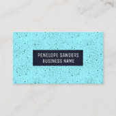 黒い斑点のある青い背景 名刺 (正面)