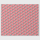 黒い斑点を持つダルマティアン犬 ラッピングペーパー (フラット)