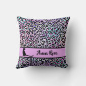 *～*黒い斑点ヒョウ虹の動物パターン クッション (裏面)