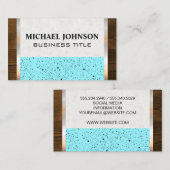 黒い斑青 |木製メタリック 名刺 (正面/裏面)