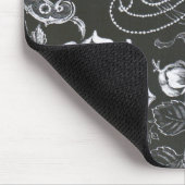 黒い新しいフローラ...mousepad マウスパッド (コーナー)