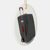 黒い旅行バッグ セラミックオーナメント (右)