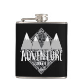 黒い旅行冒険の麻薬常習者のキャンプ フラスク (正面)