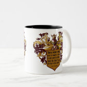 黒い旗のMenckenの引用語句を高く上げて下さい ツートーンマグカップ (正面右)