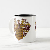 黒い旗のMenckenの引用語句を高く上げて下さい ツートーンマグカップ (正面左)