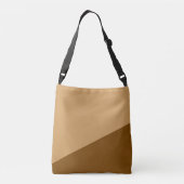 黒い旗及び長方形-茶色 + あなたのアイディア クロスボディバッグ (裏面)