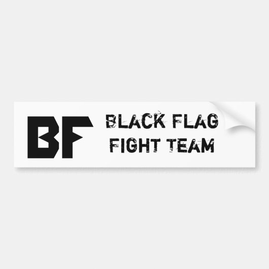 黒い旗MMAプロダクト バンパーステッカー (正面)