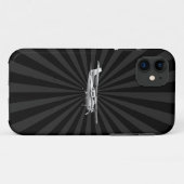 黒い日が差すことを飛ばす航空機のセスナのシルエット Case-Mate iPhoneケース (裏面(横))