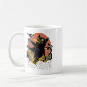 黒い日本のCatzilla Sunset - Clic Fit コーヒーマグカップ (左)