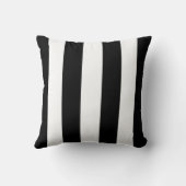 黒い日除けのストライプ クッション (裏面)