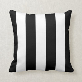 黒い日除けのストライプ クッション