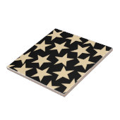 黒い星のセラミックタイルユニークホームアクセント タイル (側面)