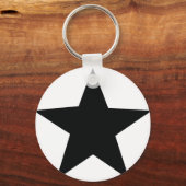黒い星アイコン キーホルダー (正面)