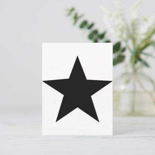 黒い星アイコン ポストカード (スタンド正面)