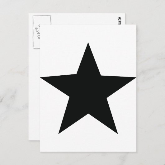 黒い星アイコン ポストカード (正面/裏面)