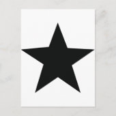 黒い星アイコン ポストカード (正面)
