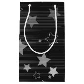 黒い星パターン スモールペーパーバッグ (正面)