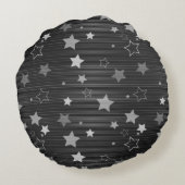 黒い星パターン ラウンドクッション (裏面)
