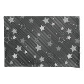 黒い星パターン 枕カバー (正面左)