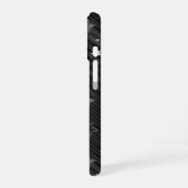 黒い星パターン iPhone 16ケース (左側面)