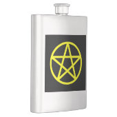 黒い星形五角形のフラスコの黄色 フラスク (右)