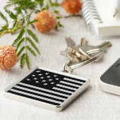 黒い星条旗アメリカの旗 キーホルダー (側面)