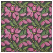 黒い春の花 ファブリック (見本)