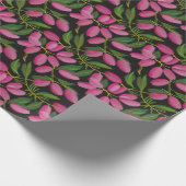 黒い春の花 ラッピングペーパー (角)