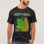 黒い春分の日おめでとうございます Tシャツ (正面)