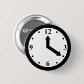 黒い時計 缶バッジ (正面&裏面)