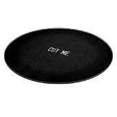 黒い暗号的な濃い不機嫌な不気味不吉な私を切った カッティングボード (角)