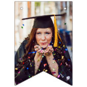 黒い曲線のフレームの写真の卒業 バンティングフラッグ (第2の旗)