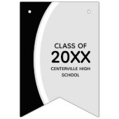 黒い曲線のフレームの写真の卒業 バンティングフラッグ (第1の旗)