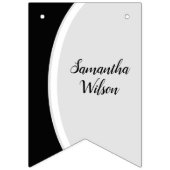 黒い曲線のフレームの写真の卒業 バンティングフラッグ (第3の旗)