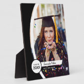 黒い曲線のフレームの写真の卒業 フォトプラーク (側面)