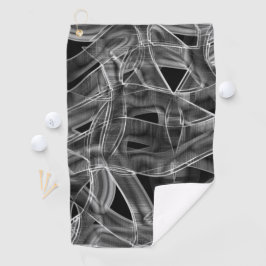 黒い曲線のリボン、エンボス線を打つ ゴルフタオル