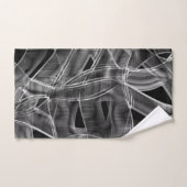 黒い曲線のリボン、エンボス線を打つ バスタオルセット (ハンドタオル)