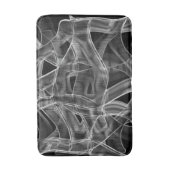 黒い曲線のリボン、エンボス線を打つ バスマット (正面縦)