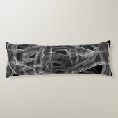 黒い曲線のリボン、ハイライト表示された線のレリーフ、 浮き彫り ボディピロー (裏面)