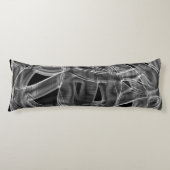 黒い曲線のリボン、ハイライト表示された線のレリーフ、 浮き彫り ボディピロー (正面)