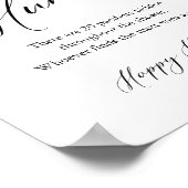 黒い書道おしゃぶり狩りベビーシャワーゲーム ポスター (角)