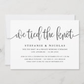 黒い書道の結び目を結結婚んだ 招待状 (正面)