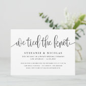 黒い書道の結び目を結結婚んだ 招待状 (スタンド正面)