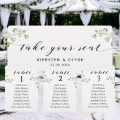 黒い書道の緑あなたの座席のトップカードを取る 招待状